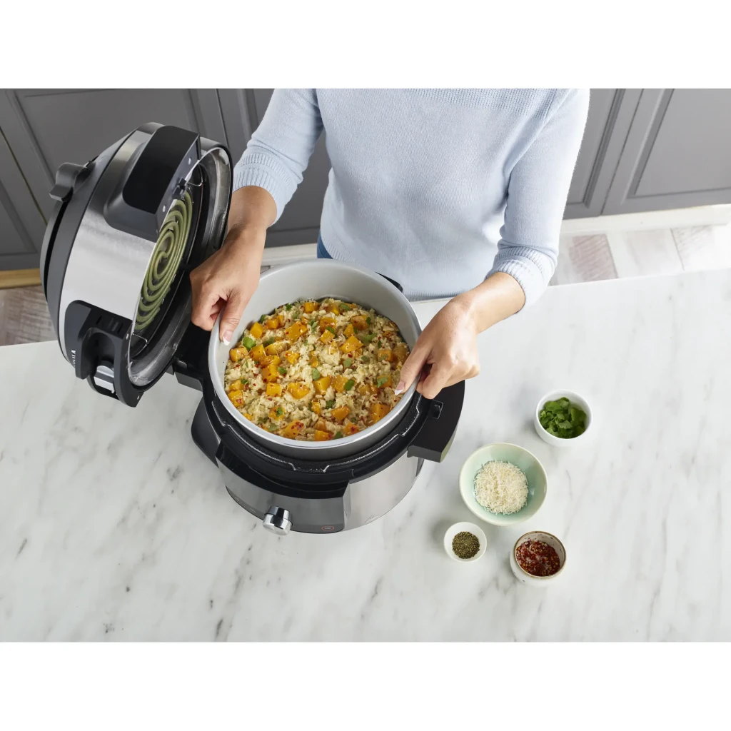 Ninja Foodi 14-in-1 SmartLid Multicooker (stainless steel/bl negro, acero inoxidable - vista principal - Ítem10