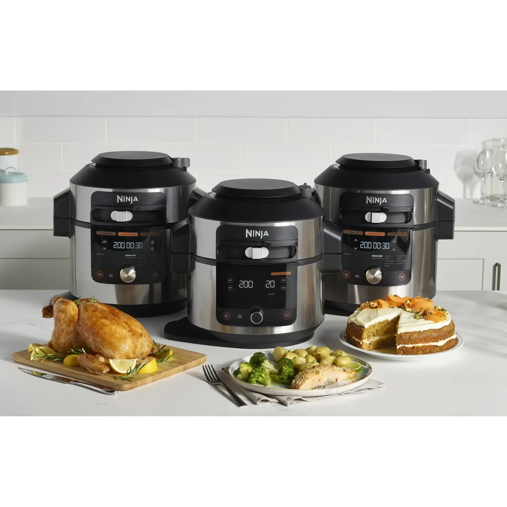 Ninja Foodi 14-in-1 SmartLid Multicooker (stainless steel/bl negro, acero inoxidable - vista principal - Ítem11