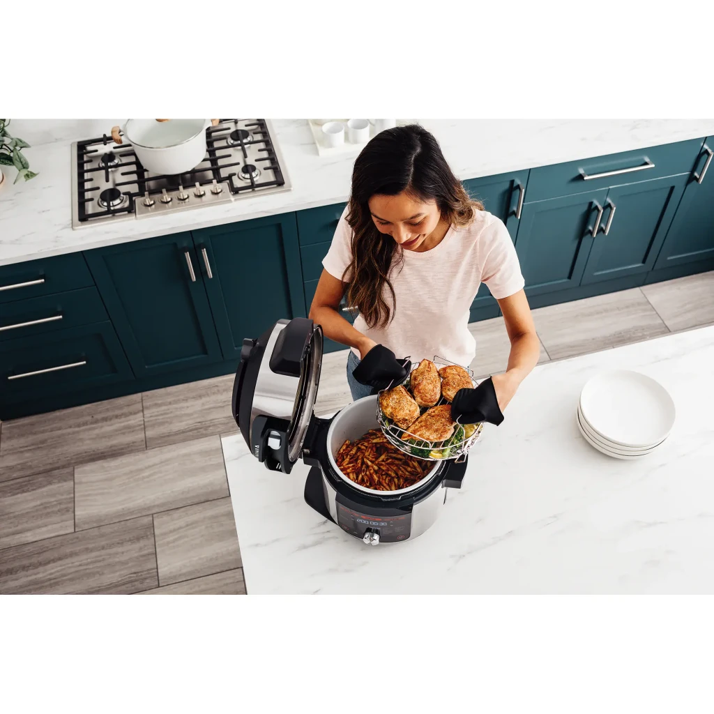Ninja Foodi 14-in-1 SmartLid Multicooker (stainless steel/bl negro, acero inoxidable - vista principal - Ítem8