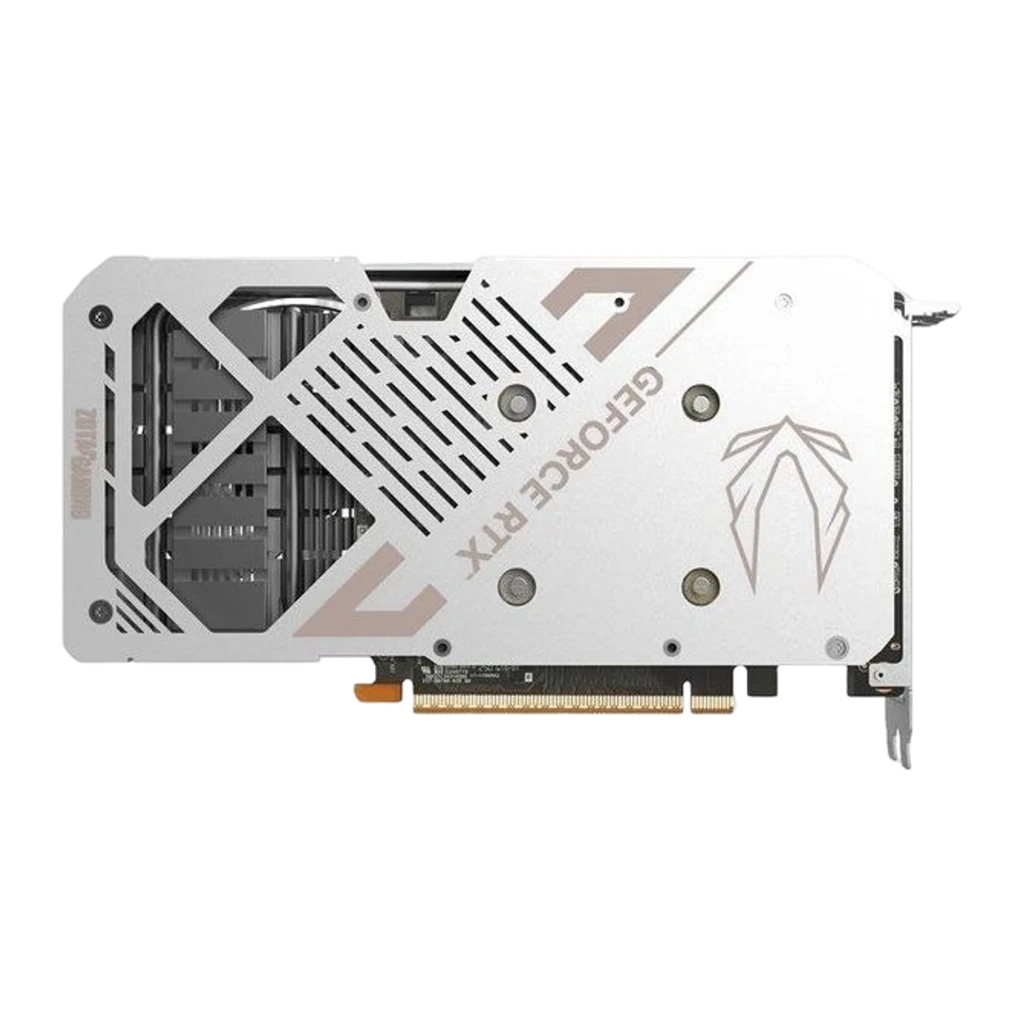 ZOTAC GeForce RTX 5060 Twin Edge OC 8GB Blanche, vue principale: carte et boîte, deux ventilateurs, finition blanche - Ítem2