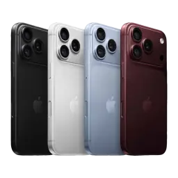 iPhone 18 Pro Max 256GB Plata con triple cámara trasera grande, cuerpo metálico, bordes curvos y acabado premium; variantes en negro, plata, azul y burdeos