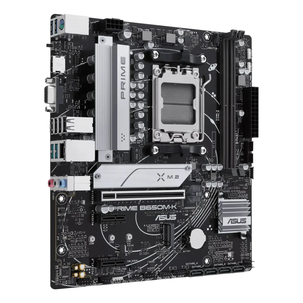 ASUS prime b650m k negro y gris - tipo de memoria = DDR5-SDRAM, 2 ranuras DIMM, hasta 96 GB | el sistema