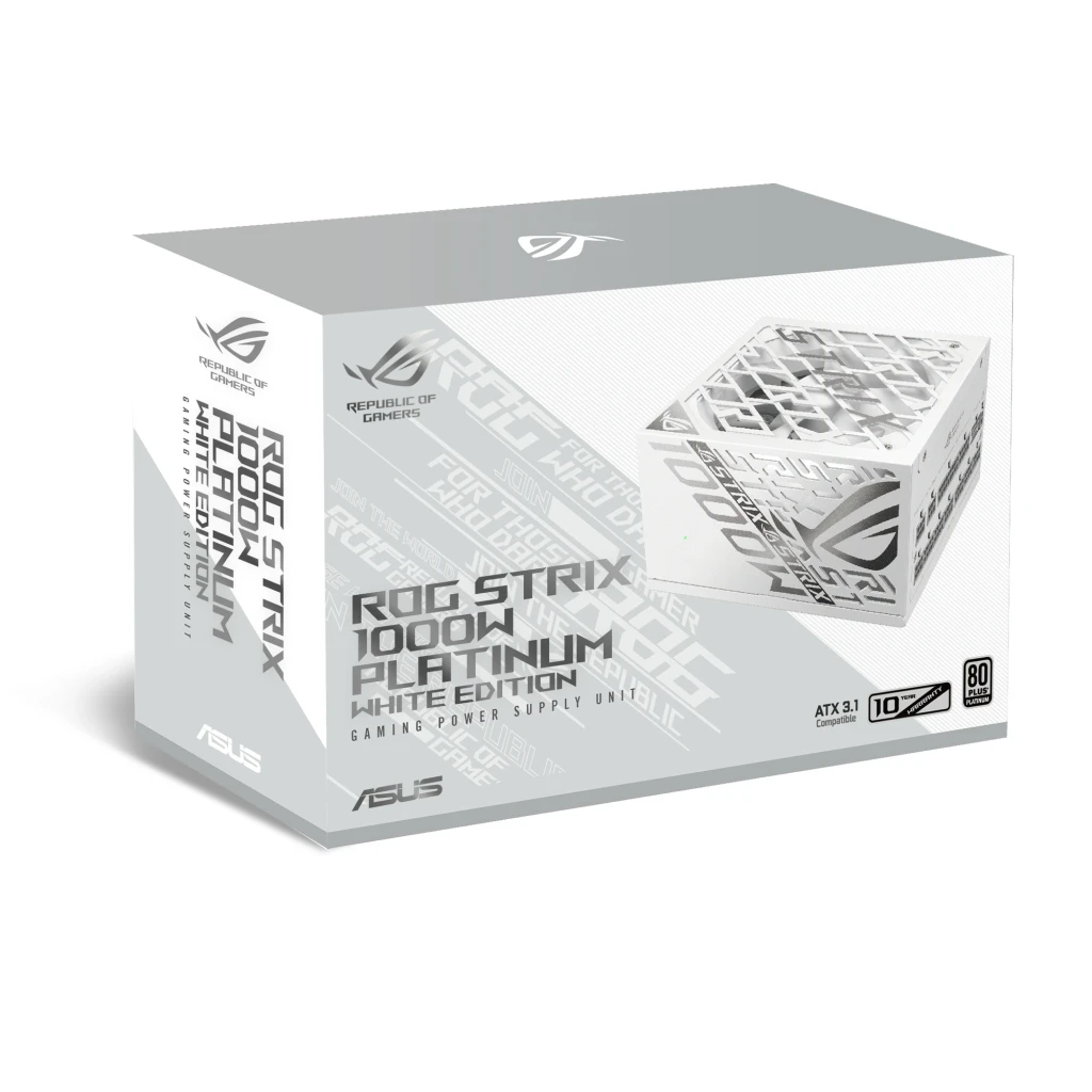 ASUS Fuente de alimentación ROG Strix 1000P White Edition 1000 W 80+ Platinum Modular ATX 3.1 - détail 8