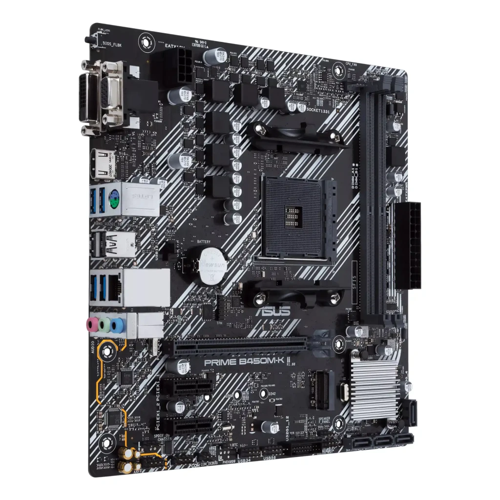 ASUS Placa base PRIME B450M-K II preto - detalhe 2