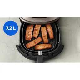 Philips airfryer serie 5000 con vapor de 7,2 l de capacidad dorado y negro para freidoras de aire
