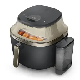 Philips airfryer serie 5000 con vapor de 7,2 l de capacidad dorado y negro - capacidad = 7,2 L | tamaño grande que permite