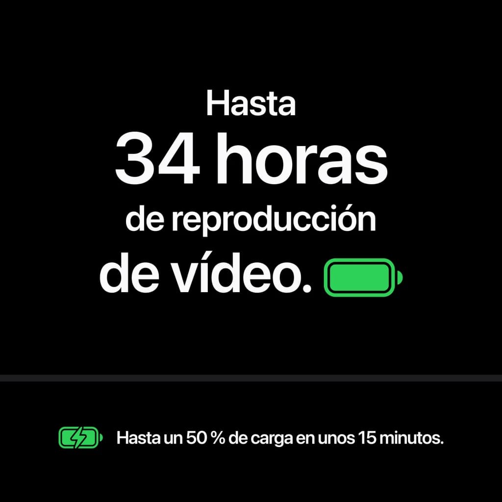 iPhone 18 Pro 256Go Glacial Blue, écran OLED 6,3 pouces 120Hz, promesse de 34 h de lecture vidéo et recharge rapide 50 % en 15 min