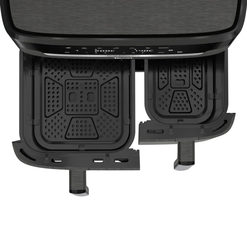Tefal Doppel-Heißluft-Fritteuse, rechteckig, Display, Touch-Funktion, 11 l Fassungsvermögen, minimal gris - potencia = 2020 W
