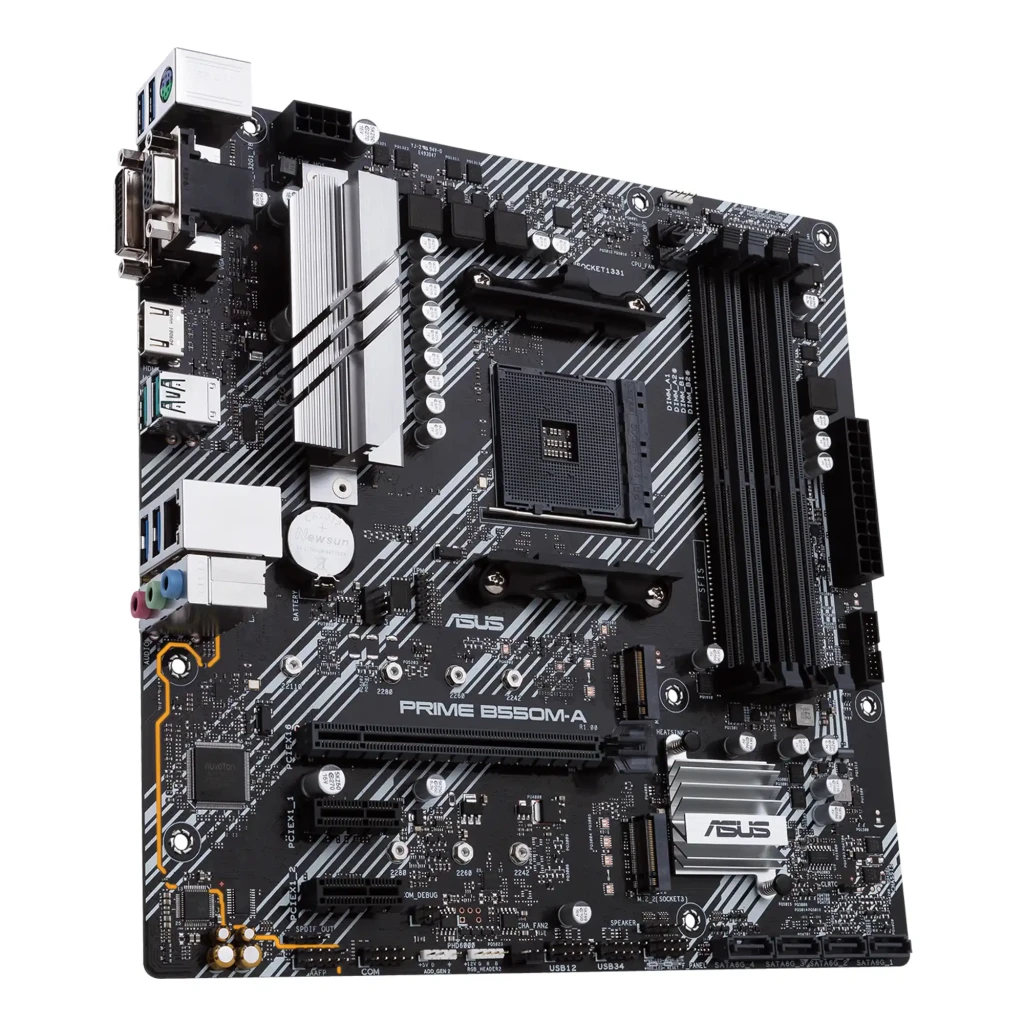 ASUS Placa base Prime B550M-A/CSM Micro-ATX AMD B550 negro, prateado - detalhe 4