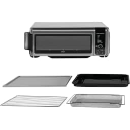 Ninja sp101 sencillo 10 l independiente 2400 w freidora de aire caliente negro, acero inoxidable - tipo de control = Botones