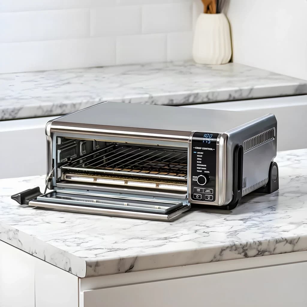 Ninja sp101 sencillo 10 l independiente 2400 w freidora de aire caliente negro, acero inoxidable para freidoras de aire 2