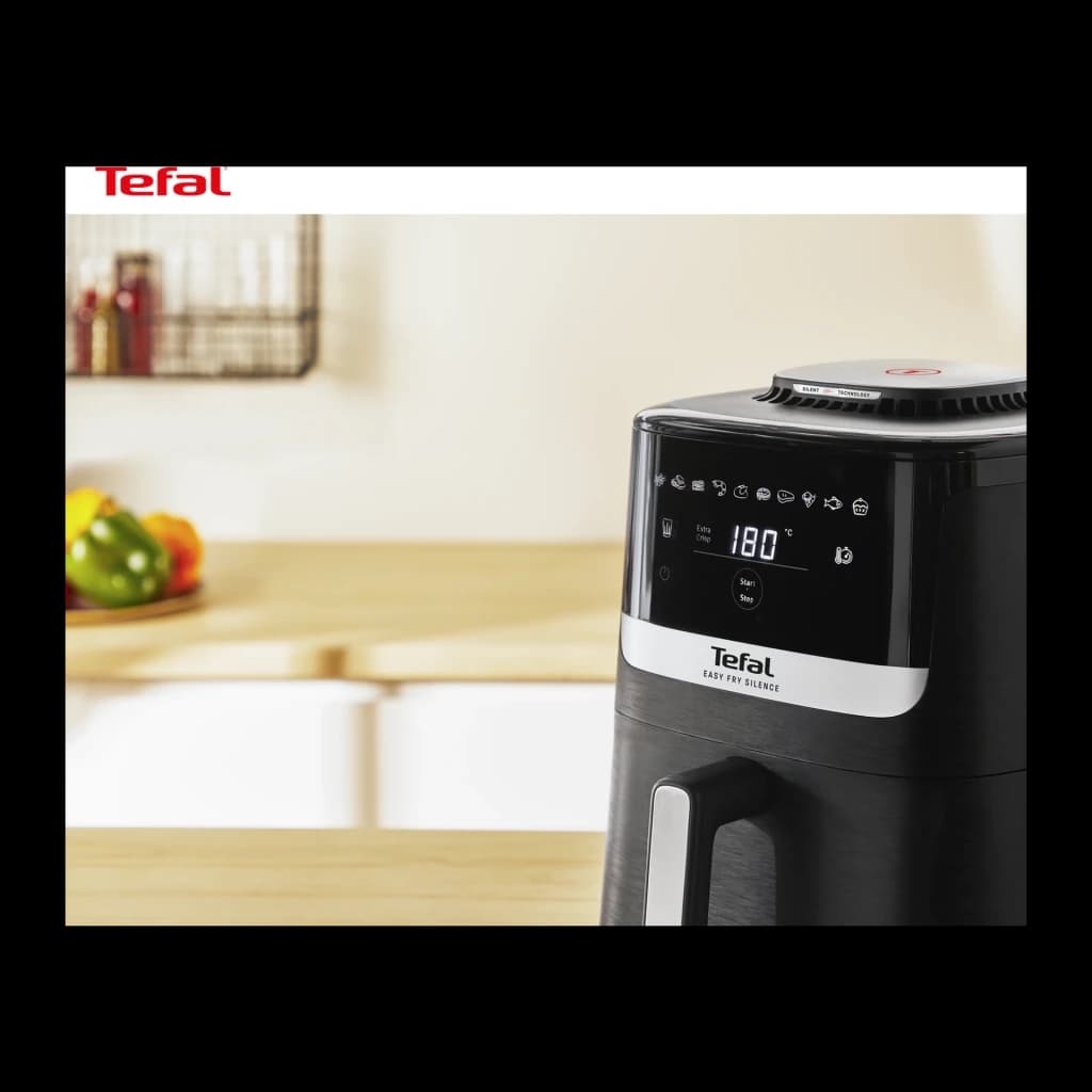 Tefal Freidora de aire Easy Fry Silence XL EY5528 5 L Negro/Acero inoxidable para freidoras de aire