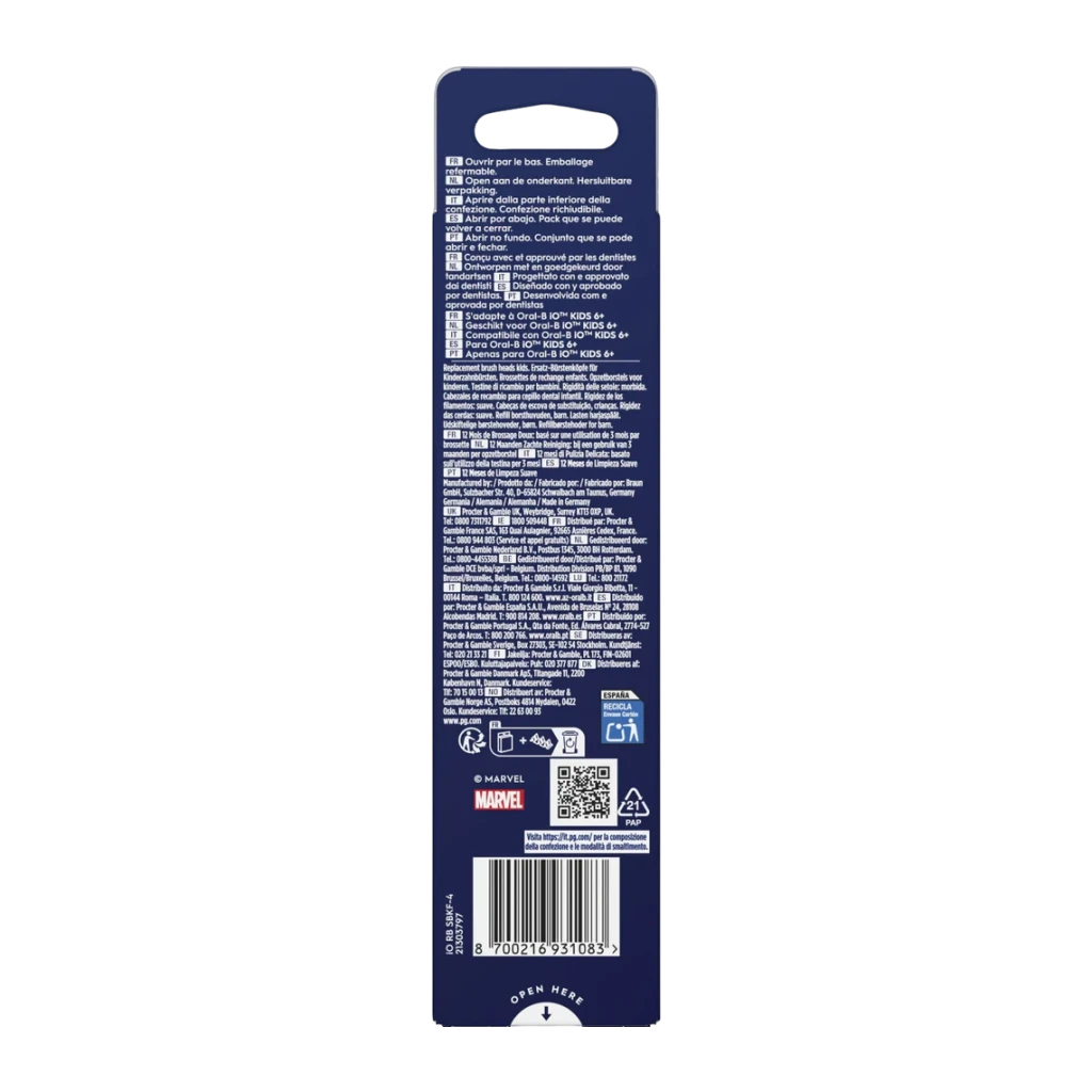 Oral-B Recambios de cepillo dental iO Kids Spiderman Junior - vista principal - Item3