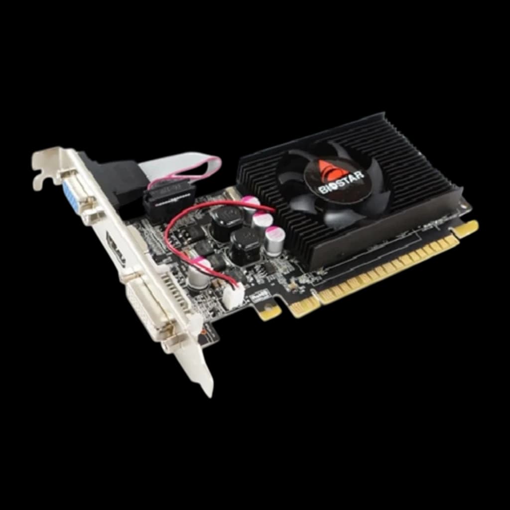 Biostar Tarjeta Gráfica GeForce 210 1 GB DDR3 preto - detalhe 3