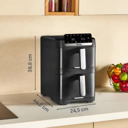 Tefal Freidora de aire EY7568 Easy Fry Crispy negro - dimensiones = 245 × 398 × 450 mm, peso 8 kg | mide casi 45 cm de alto