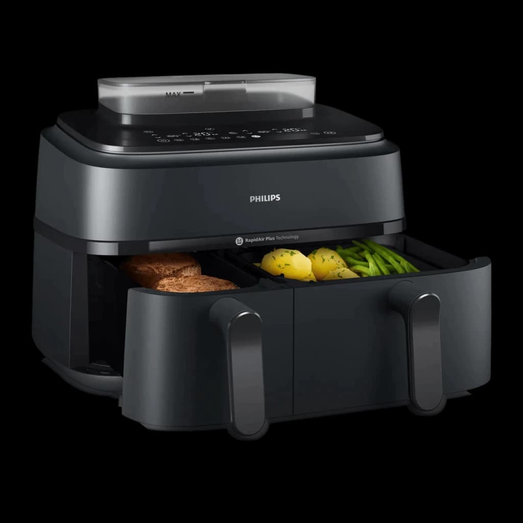 Philips Freidora de aire Serie 5000 NA550/00 9 L 2750 W Negro - capacidad de fritura = 1,4 kg | es el peso máximo de alimento