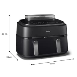 Philips Freidora de aire Serie 5000 NA550/00 9 L 2750 W Negro - número de programas = 12 con función de vapor incluida |