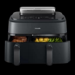Philips Freidora de aire Serie 5000 NA550/00 9 L 2750 W Negro - capacidad = 9 L (dos cestas, tipo de construcción doble) |