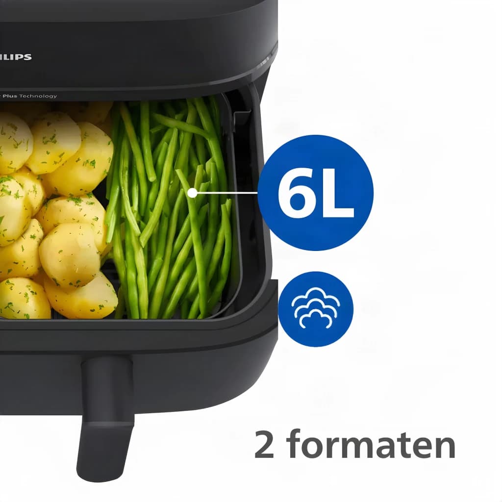 Philips Freidora de aire Serie 5000 NA550/00 9 L 2750 W Negro - peso = 8,75 kg y dimensiones 382 × 351 × 443 mm | es un