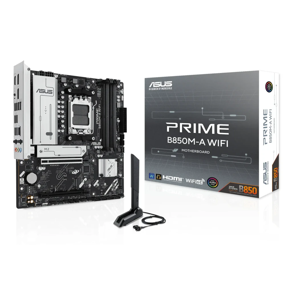 ASUS Placa base PRIME B850M-A WIFI Socket AM5 Micro-ATX DDR5 negro - vista principal