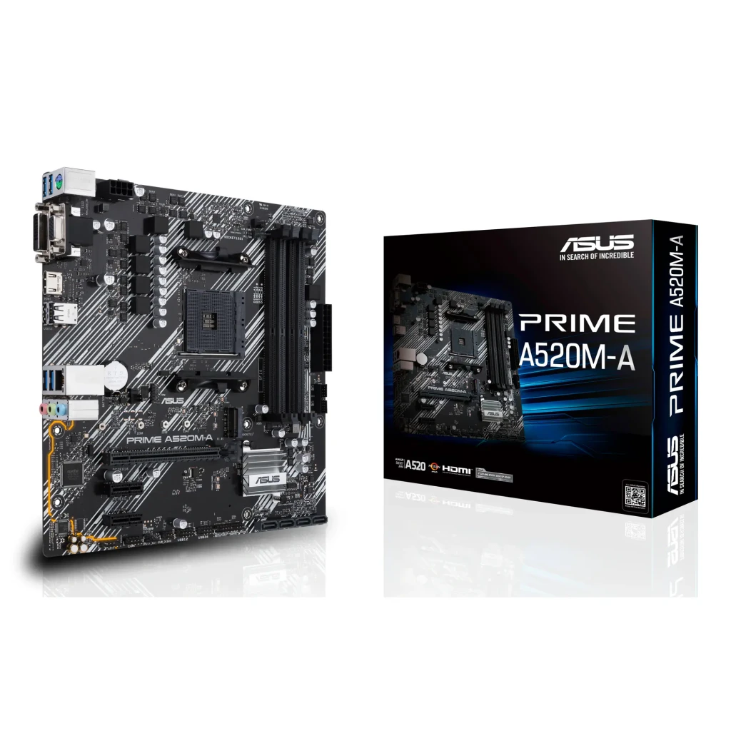 ASUS Placa base Prime A520M-A II/CSM AMD A520 Socket AM4 negro y gris - vista principal