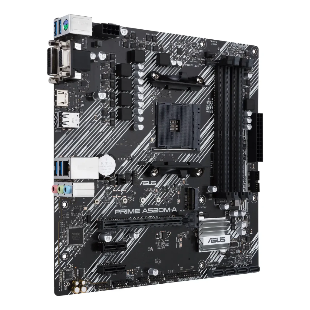 ASUS Placa base Prime A520M-A II/CSM AMD A520 Socket AM4 negro y gris - número de ranuras de memoria = 4 ranuras DIMM DDR4