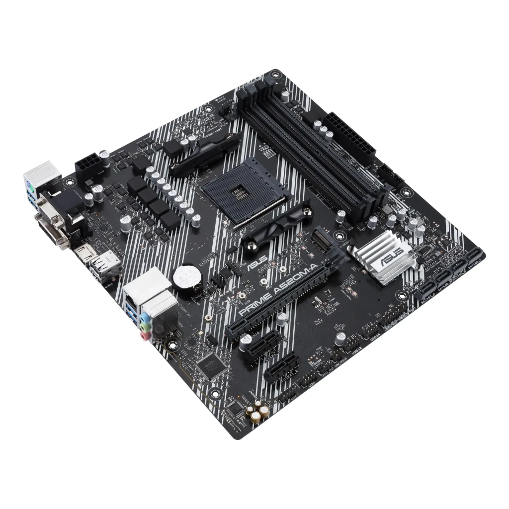 ASUS Placa base Prime A520M-A II/CSM AMD A520 Socket AM4 negro y gris - factor de forma = Micro ATX (244 x 244 mm) | define
