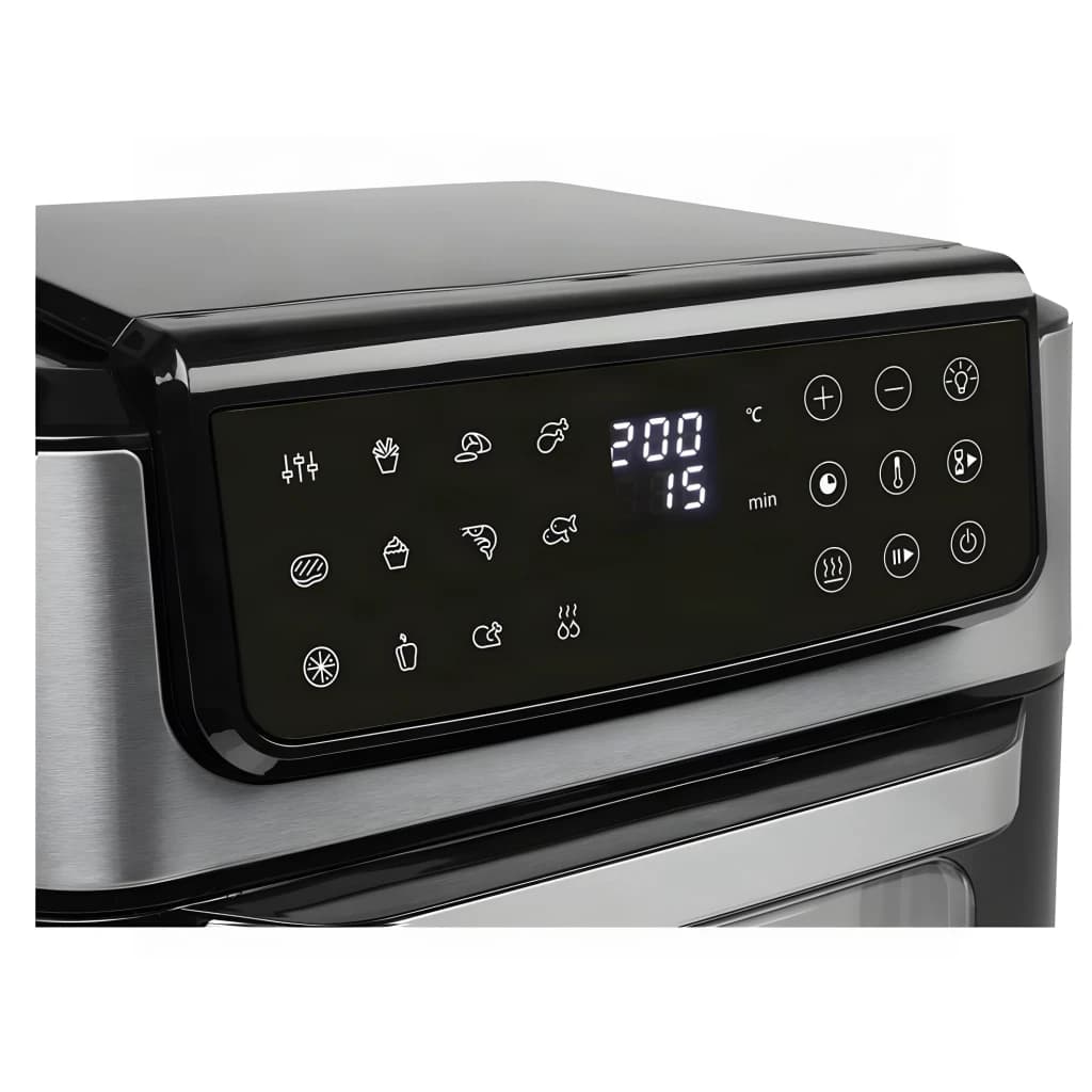 Tristar Freidora de aire 12 L 1800 W Negro/Acero inoxidable - temperatura máxima = 200 °C | cubre el rango necesario para