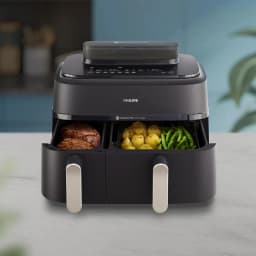 Philips Freidora de aire 5000 Series NA551/00 Doble 9 L 2750 W Negro/Plata - detalhe