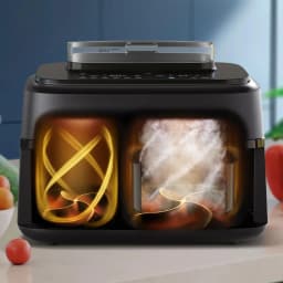 Philips Freidora de aire 5000 Series NA551/00 Doble 9 L 2750 W Negro/Plata - detalhe 4