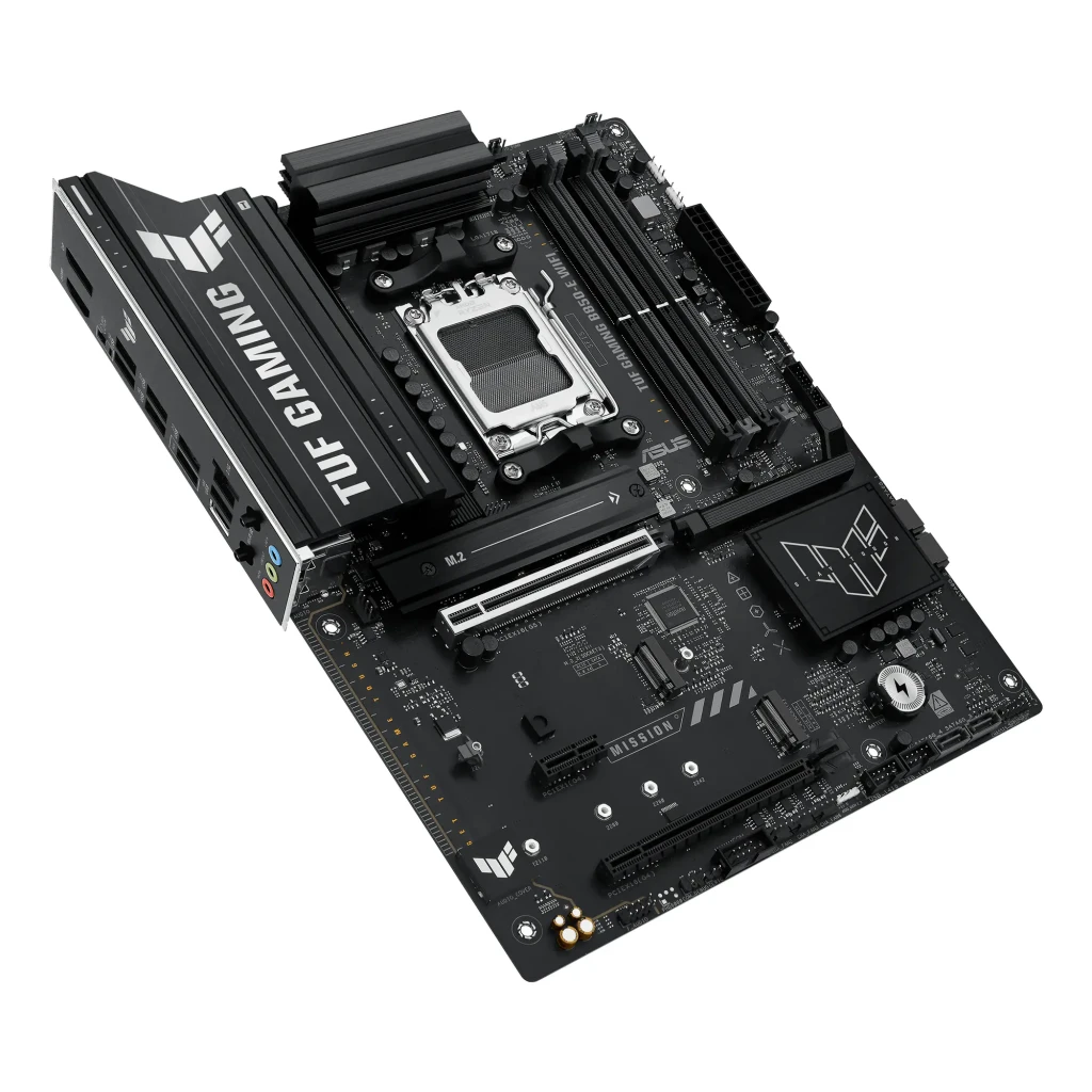 ASUS Placa base TUF Gaming B850-E WiFi negro - almacenamiento = 3 ranuras M.2 (primera PCIe 5.0, hasta longitud