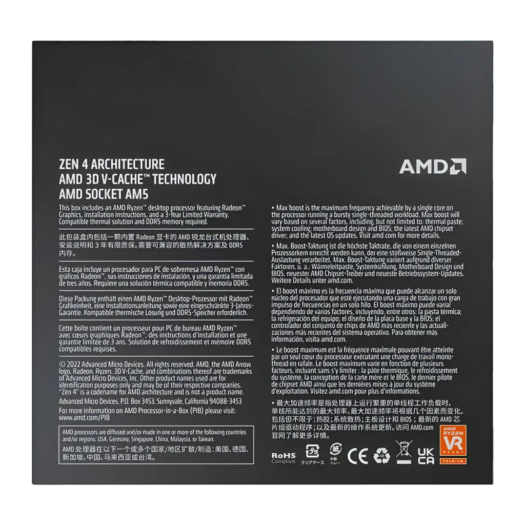 AMD Procesador Ryzen 7 7700X3D - vista principal - Item5