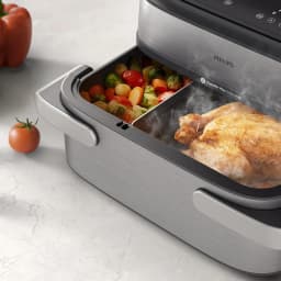 Philips Freidora de aire Airfryer NA565/02 9,5 L 2750 W Plateado/Negro - potencia = 2750 W | alta para la categoría, lo que