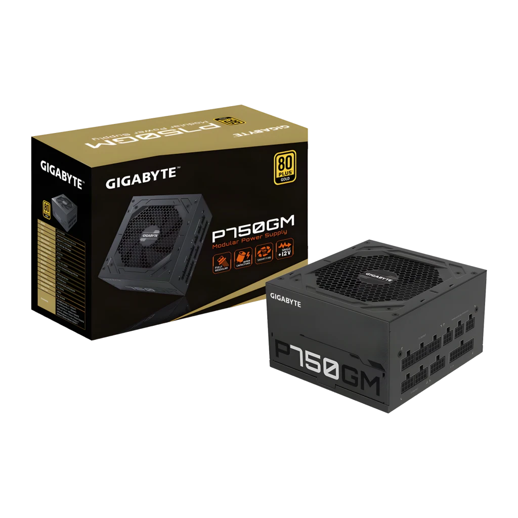 Gigabyte p750gm 750w 80 plus gold full modular - vue principale