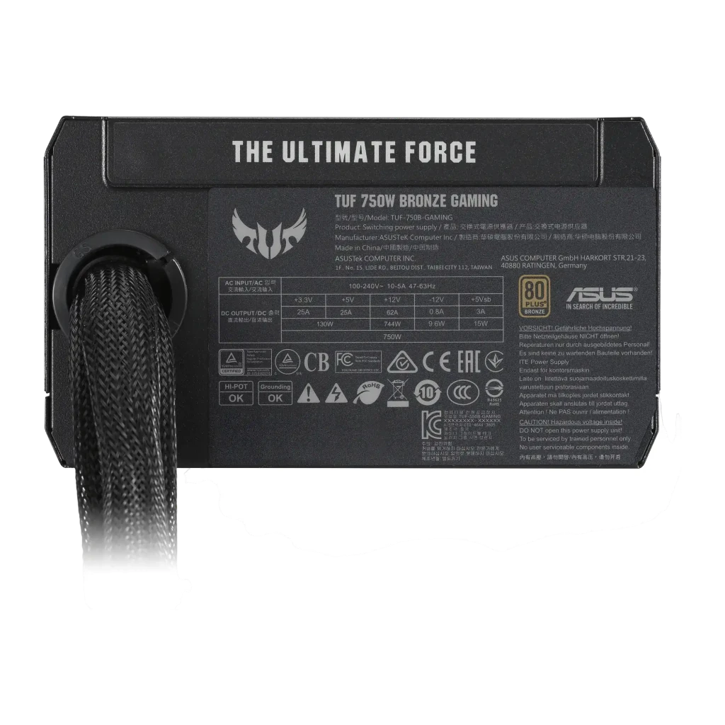ASUS Fuente de alimentación TUF Gaming 750B 750 W 80 Plus Bronze castanho - detalhe 2