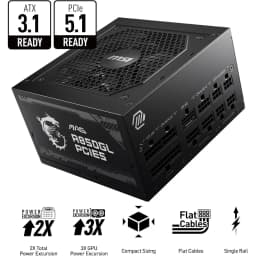 MSI Fuente de alimentación MAG A850GL PCIe 5 II 850W 80 Plus Gold Modular - detalhe 5
