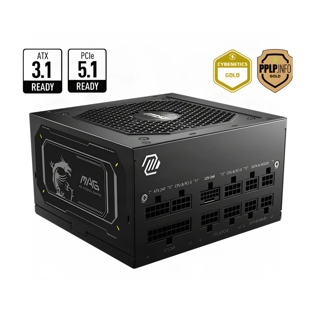 MSI Fuente de alimentación MAG A850GL PCIe 5 II 850W 80 Plus Gold Modular - detalhe 4