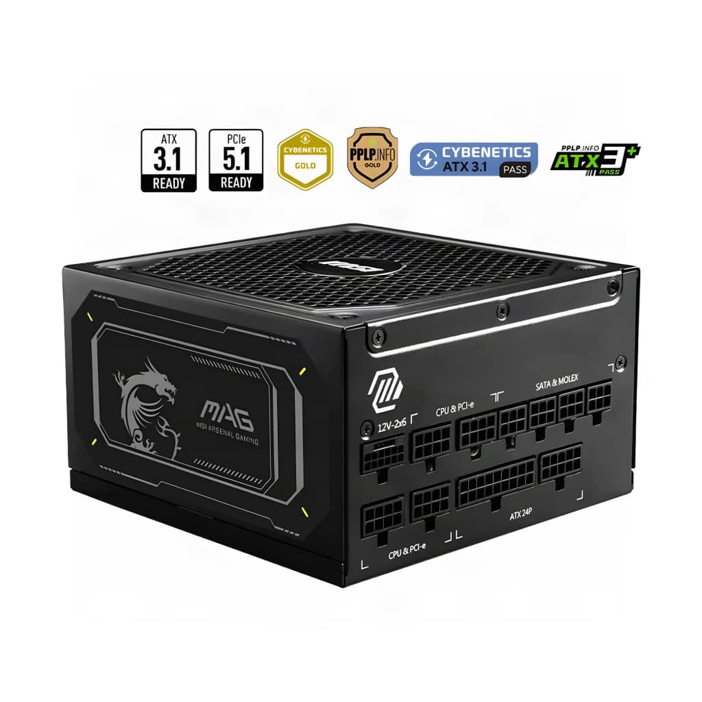 MSI Fuente de Alimentación MAG A1000GL PCIE5 II 1000W 80 Plus Gold Modular ATX - détail 5