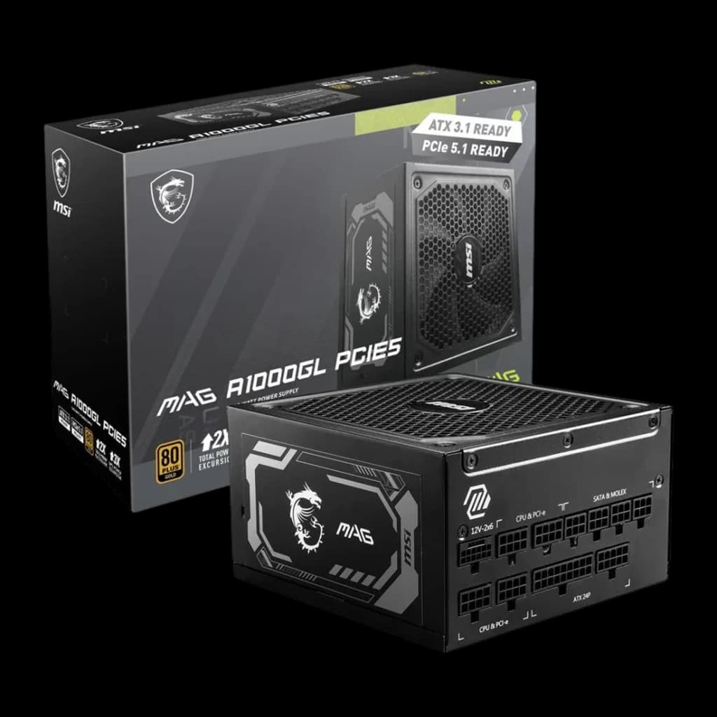 MSI Fuente de alimentación MPG A1000G PCIe 5 1000 W 80 Plus Gold Full Modular - detalhe 4