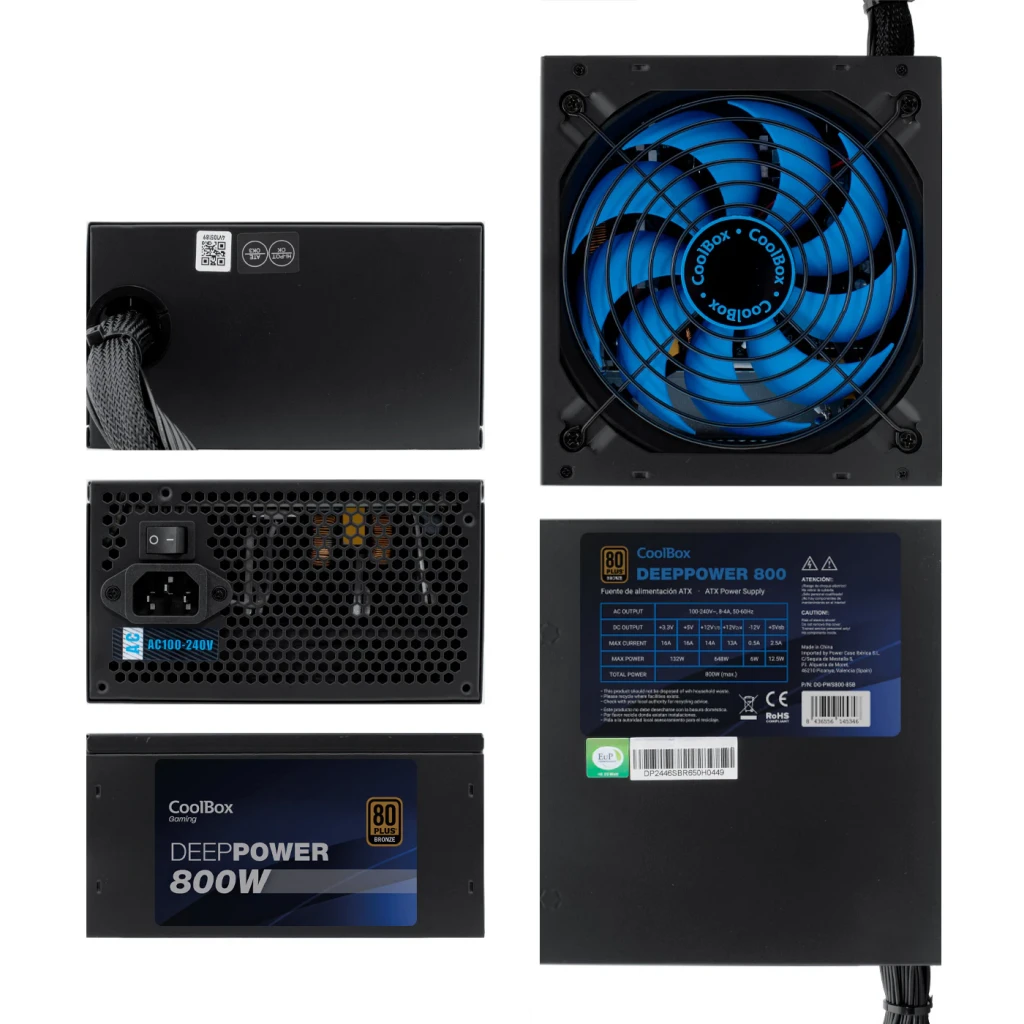 CoolBox Fuente de alimentación DeepPower 800 ATX 800 W 80 Plus Bronze castanho - detalhe 4