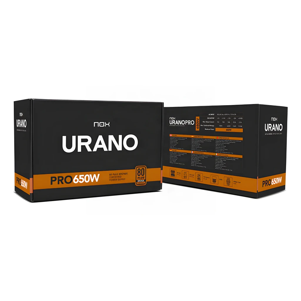 NOX Fuente de alimentación Urano PRO 650W 80+ Bronze Negro - détail 5