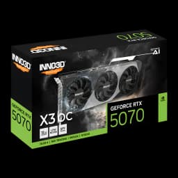 Inno3D Tarjeta gráfica GeForce RTX 5070 X3 OC 12 GB GDDR7 negro, gris - procesador gráfico = GeForce RTX 5070 con 6144