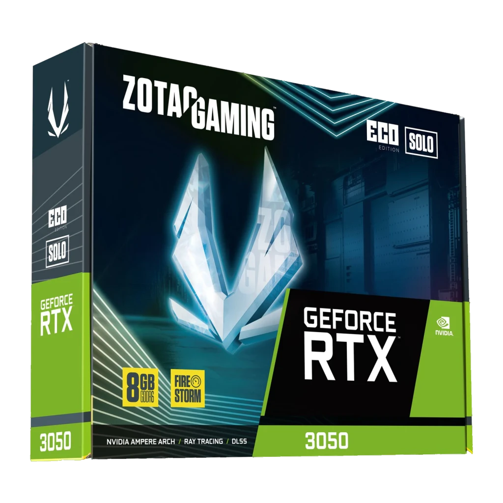 ZOTAC Tarjeta Gráfica Gaming GeForce RTX 3050 Eco 8 GB GDDR6 noir - vue principale - Ítem1