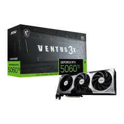 MSI Tarjeta Gráfica GeForce RTX 5060 Ti VENTUS 3X OC 16 GB GDDR7 negro, gris - vista principal