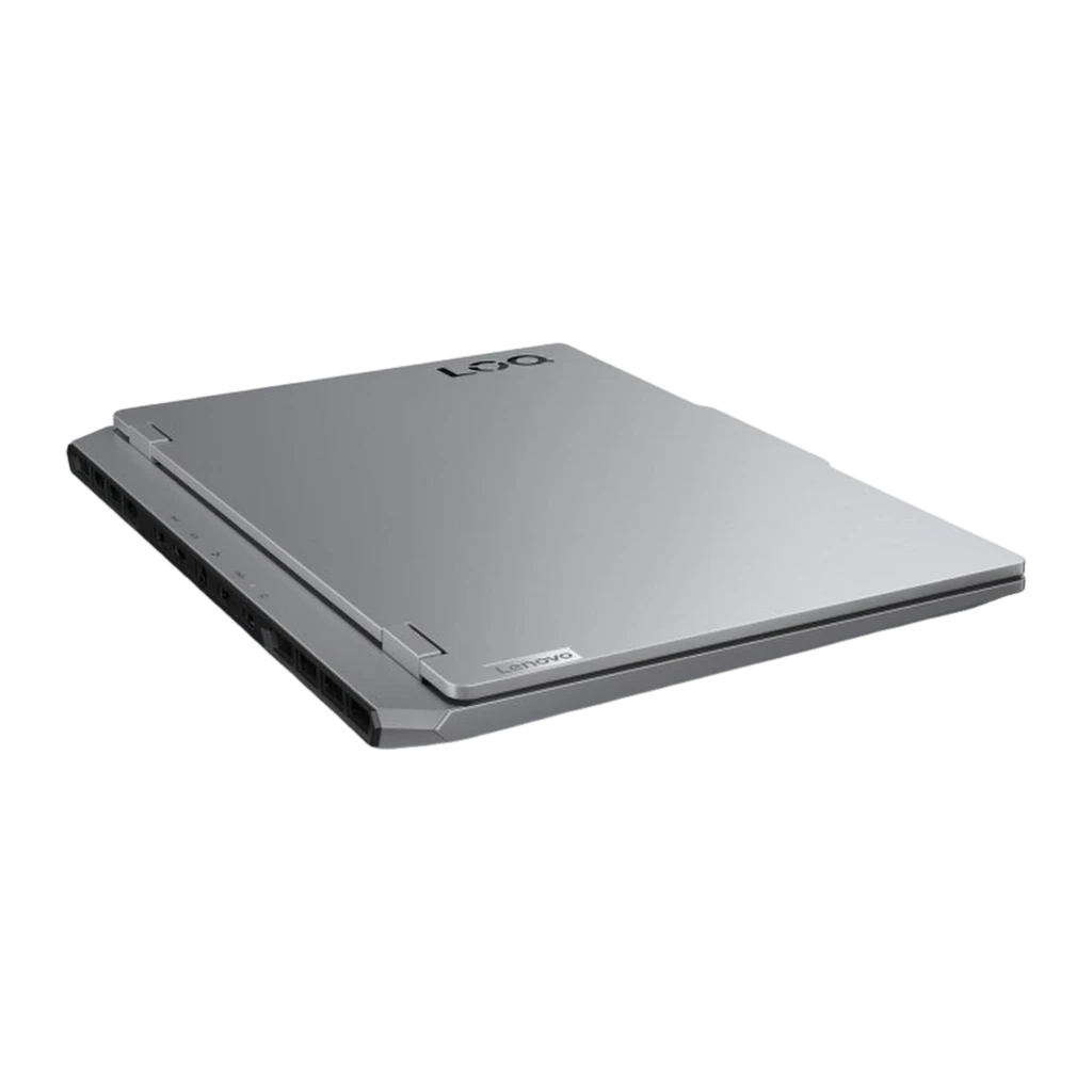 Lenovo LOQ 15IRX10 512GB gris, vista frontal: pantalla con gráfico gaming y teclado RGB multicolor iluminado - Ítem3
