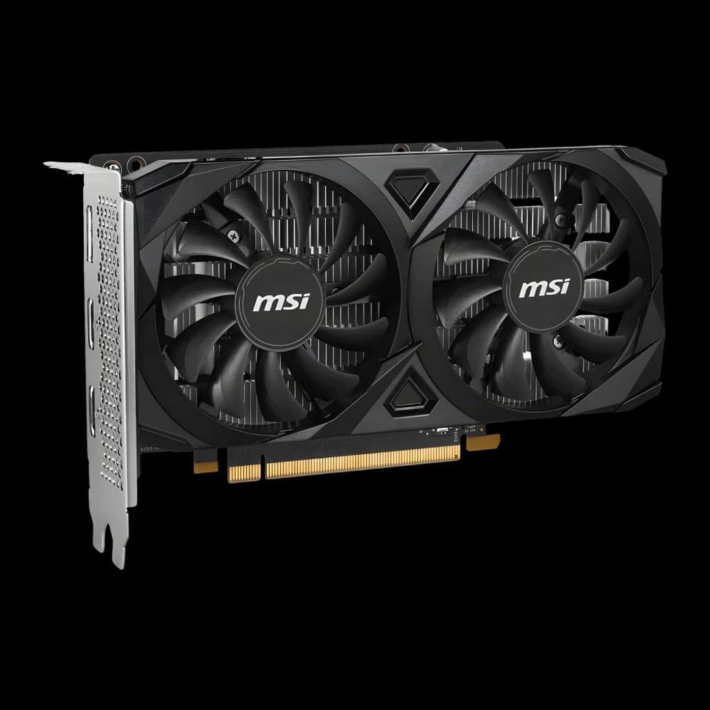 MSI Tarjeta gráfica GeForce RTX 3050 Ventus 2X E OC 6 GB GDDR6 negro - consumo energético (TDP) = 70 W, fuente mínima 300 W |