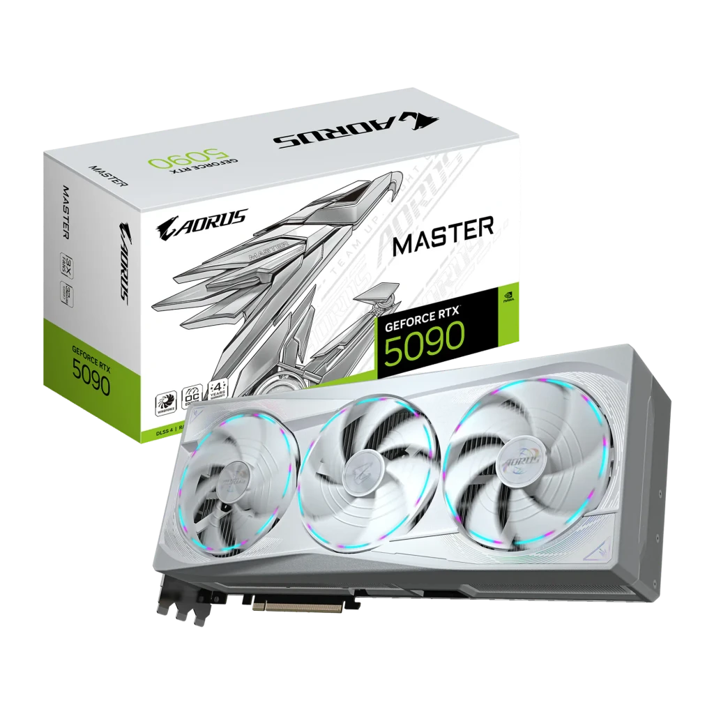 Gigabyte Tarjeta Gráfica Aorus GeForce RTX 5090 Master Ice 32 GB GDDR7 blanco - vista principal