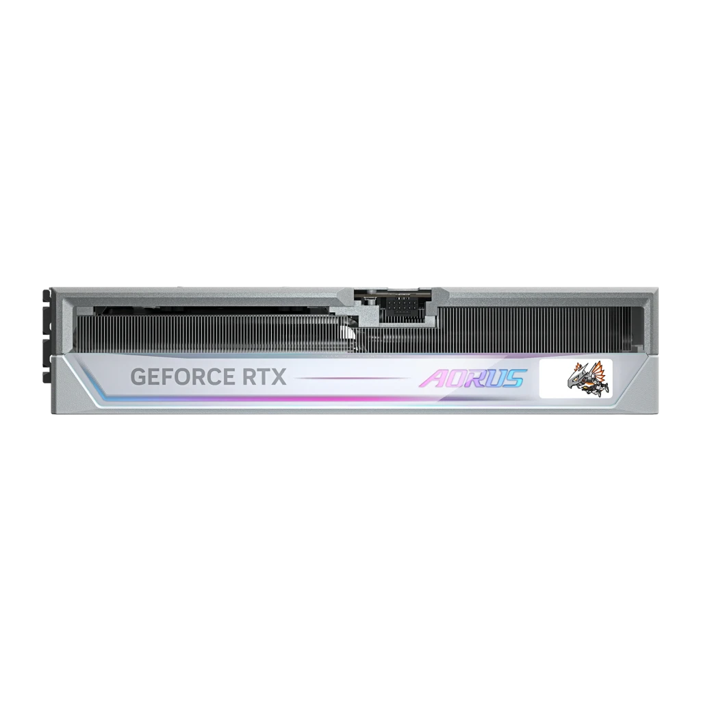 Gigabyte Tarjeta Gráfica Aorus GeForce RTX 5090 Master Ice 32 GB GDDR7 blanco - dimensiones y slots = 360 x 150 x 75 mm