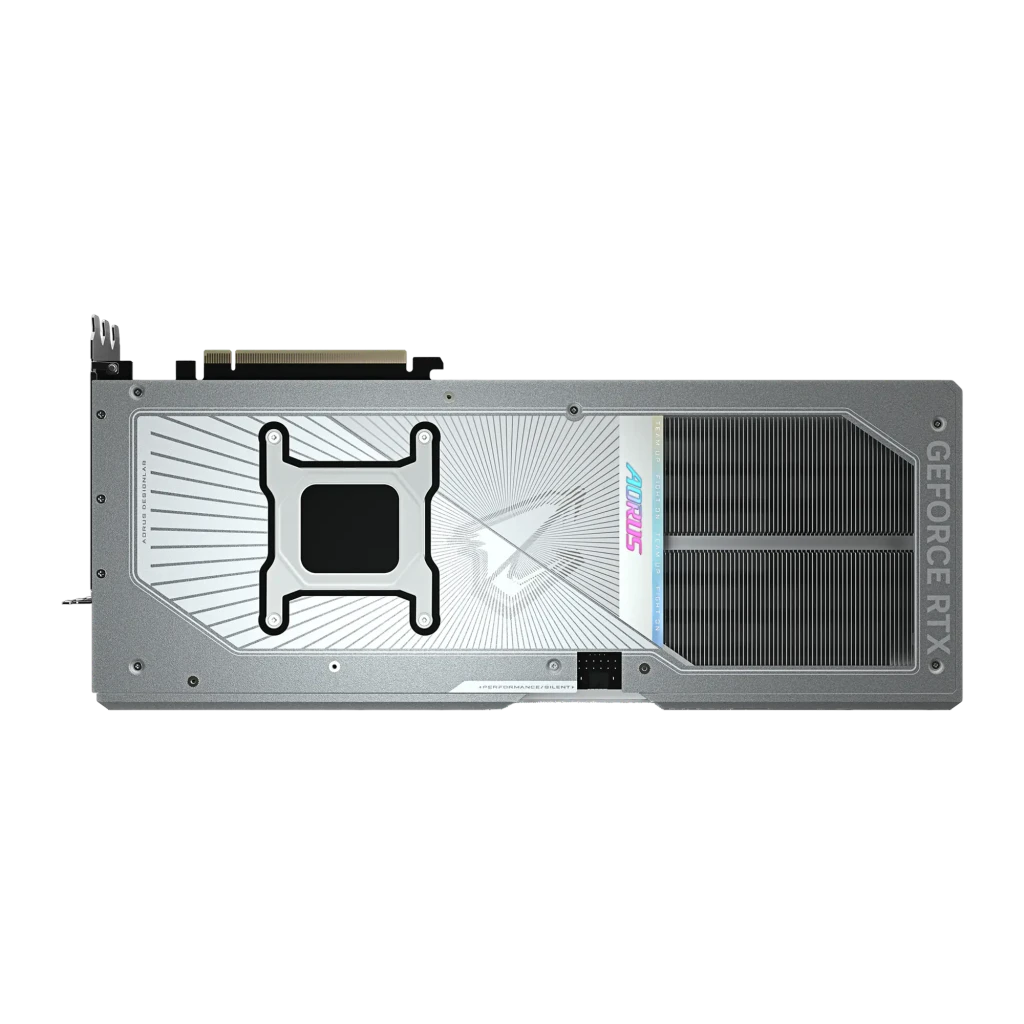 Gigabyte Tarjeta Gráfica Aorus GeForce RTX 5090 Master Ice 32 GB GDDR7 blanco - alimentación y placa base = 1x conector