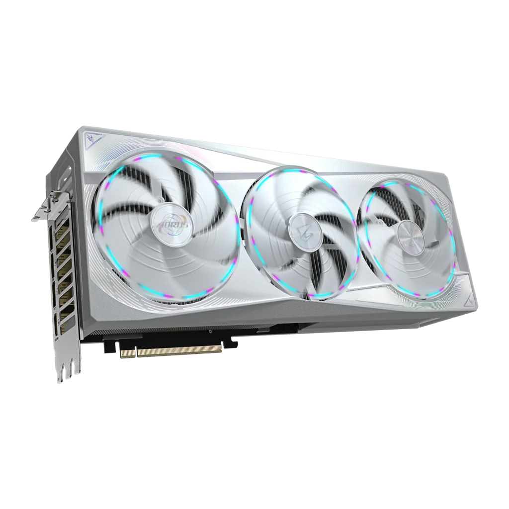Gigabyte Tarjeta Gráfica Aorus GeForce RTX 5080 Master Ice 16 GB blanco - procesador gráfico = GeForce RTX 5080 a 2805 MHz
